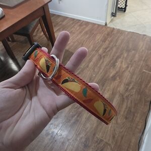 Source Unknown Orange Taco Dog Collar